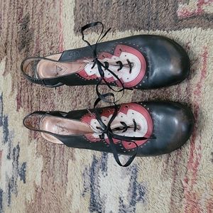 John Fluevog Bellevues Etta Place Lace-Up Heels